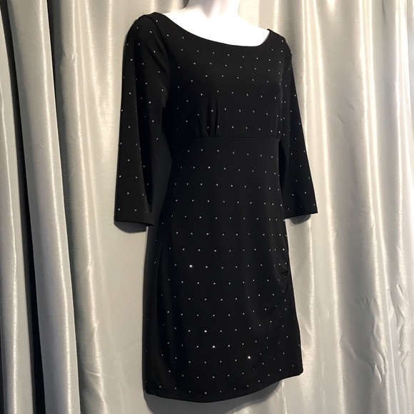 Express Dresses & Skirts - Express Black Evening Dress with Rhinestone Detail